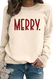 Lutaotie Sequin MERRY Print Sweatshirt