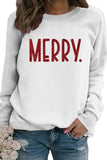 Lutaotie Sequin MERRY Print Sweatshirt