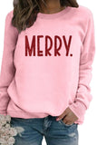 Lutaotie Sequin MERRY Print Sweatshirt