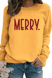 Lutaotie Sequin MERRY Print Sweatshirt