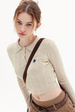 Lutaotie Solid Color Button-Front Knitted Sweater