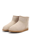 Lutaotie Solid Cowhide Snow Boots