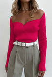 Lutaotie Square Neck Ribbed Knitted Tops