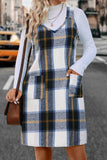 Lutaotie V Neck Plaid Tank Dress