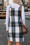 Lutaotie V Neck Plaid Tank Dress