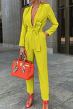 Lutaotie V Neck Tie-waist Pocketed Jumpsuits