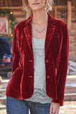 Lutaotie Velvet Blazer Crop Coat