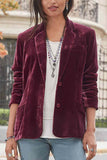 Lutaotie Velvet Blazer Crop Coat