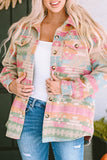 Lutaotie Western Print Single-breasted Jacket