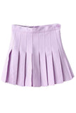 Lutaotie Slim High Waist Pleated Tennis Mini Skirts