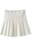 Lutaotie Slim High Waist Pleated Tennis Mini Skirts