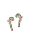 Lutaotie Zircon Bow Cane Earrings