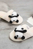 Lutaotie Panda Bear Indoor Furry Slippers