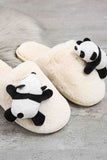 Lutaotie Panda Bear Indoor Furry Slippers