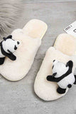 Lutaotie Panda Bear Indoor Furry Slippers