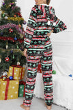 Lutaotie Christmas Printed Hooded Loungewear Jumpsuit