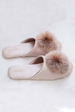 Lutaotie Tassel Ball Home Slippers