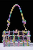 Lutaotie Rhinestone Clear Shoulder Bag