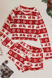 Lutaotie Christmas Long Sleeve Shorts Pajamas Set