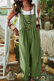 Lutaotie Wide Leg Pocket Sleeveless Jumpsuit