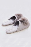 Lutaotie Tassel Ball Home Slippers