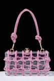 Lutaotie Rhinestone Clear Shoulder Bag