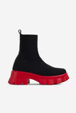 Lutaotie Knit Platform Sock Ankle Boots