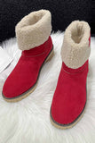 Lutaotie Furry Solid Chunky Ankle Boots