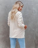 lutaotie Skyline Pocketed Knit Blazer