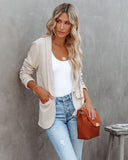 lutaotie Skyline Pocketed Knit Blazer