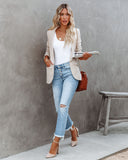 lutaotie Skyline Pocketed Knit Blazer