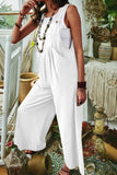 Lutaotie Wide Leg Pocket Sleeveless Jumpsuit