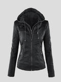 lutaotie Women Jackets Faux Leather Jacket