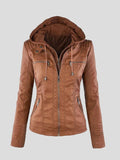 lutaotie Women Jackets Faux Leather Jacket