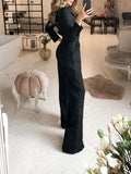 lutaotie Solid Long Sleeve Slim Fit Jumpsuit