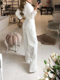 lutaotie Solid Long Sleeve Slim Fit Jumpsuit