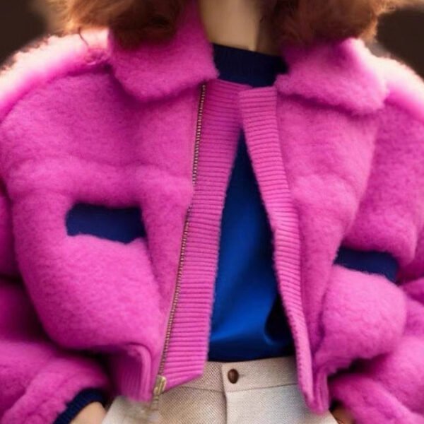 New Rose Peter Pan Collar Zip Up Teddy Faux Fur Coats Long Sleeve