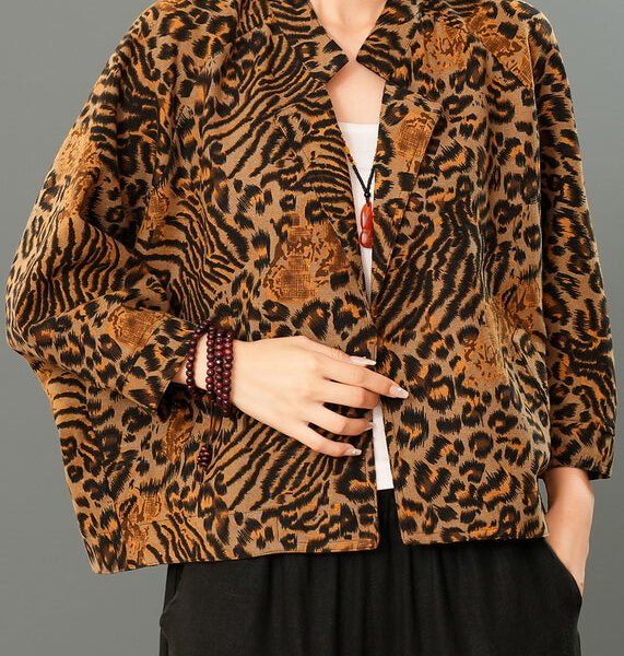 Handmade Leopard Print Cozy Coats Spring